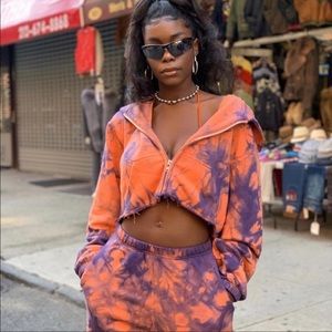 I.AM.GIA cropped tie dye hoodie size small